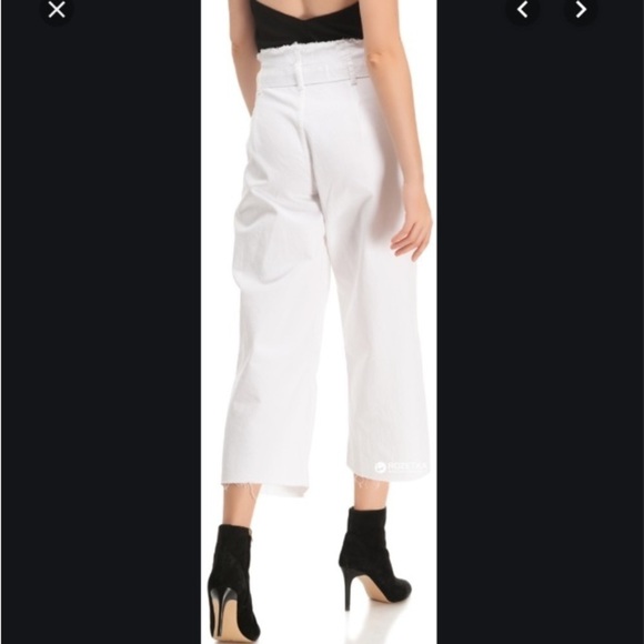 ZARA Wide Leg Jeans Denim Cropped Belted High Waist Summer Spring elevated basic - Picture 5 of 16